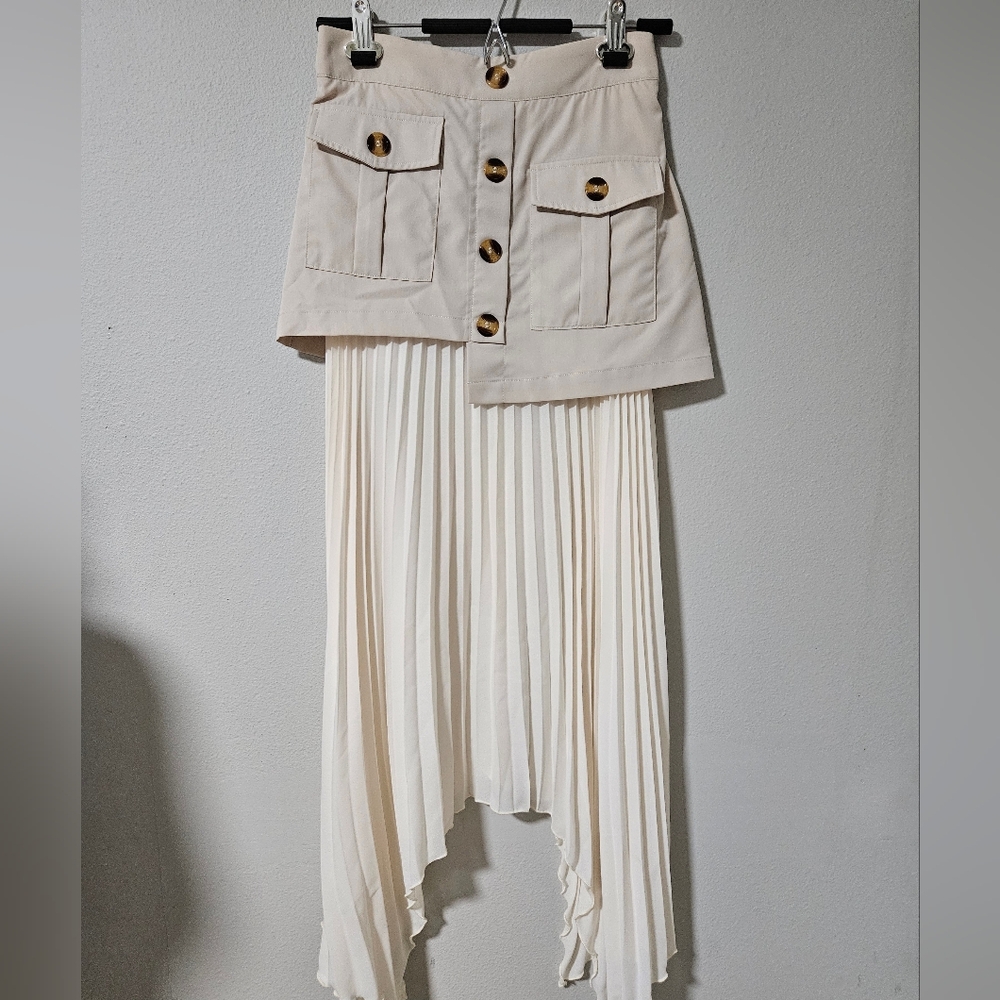 Commense - Patchwork Asymmetrical Pleated Buttone… - image 6